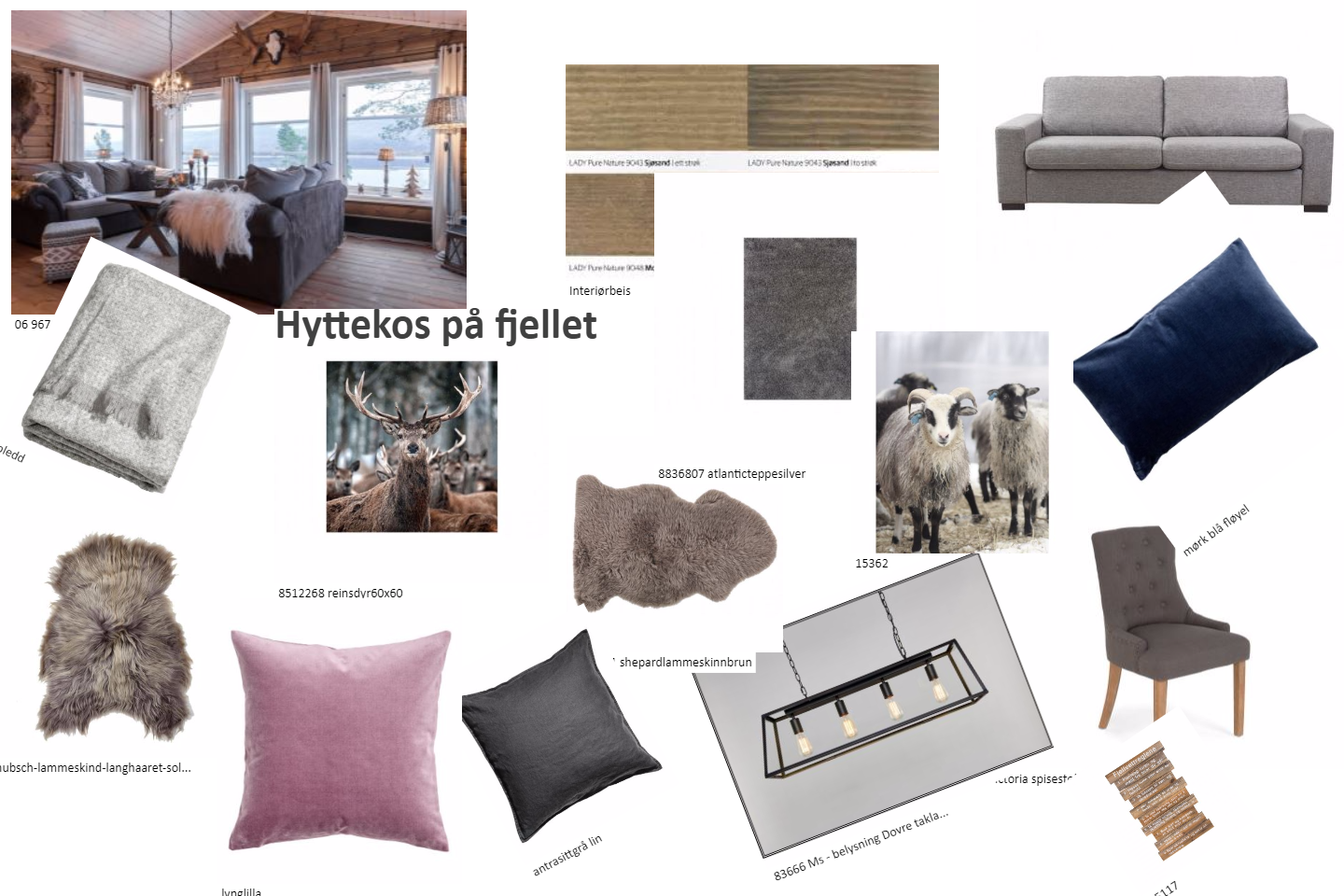 Hyttekos  moodboard