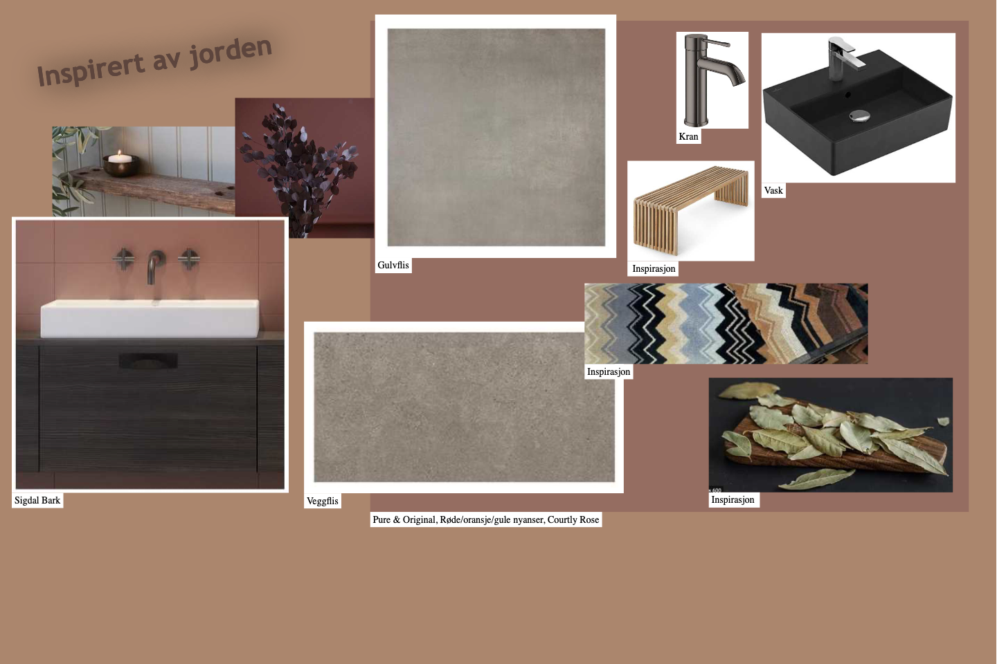 Inspirert av jorden moodboard