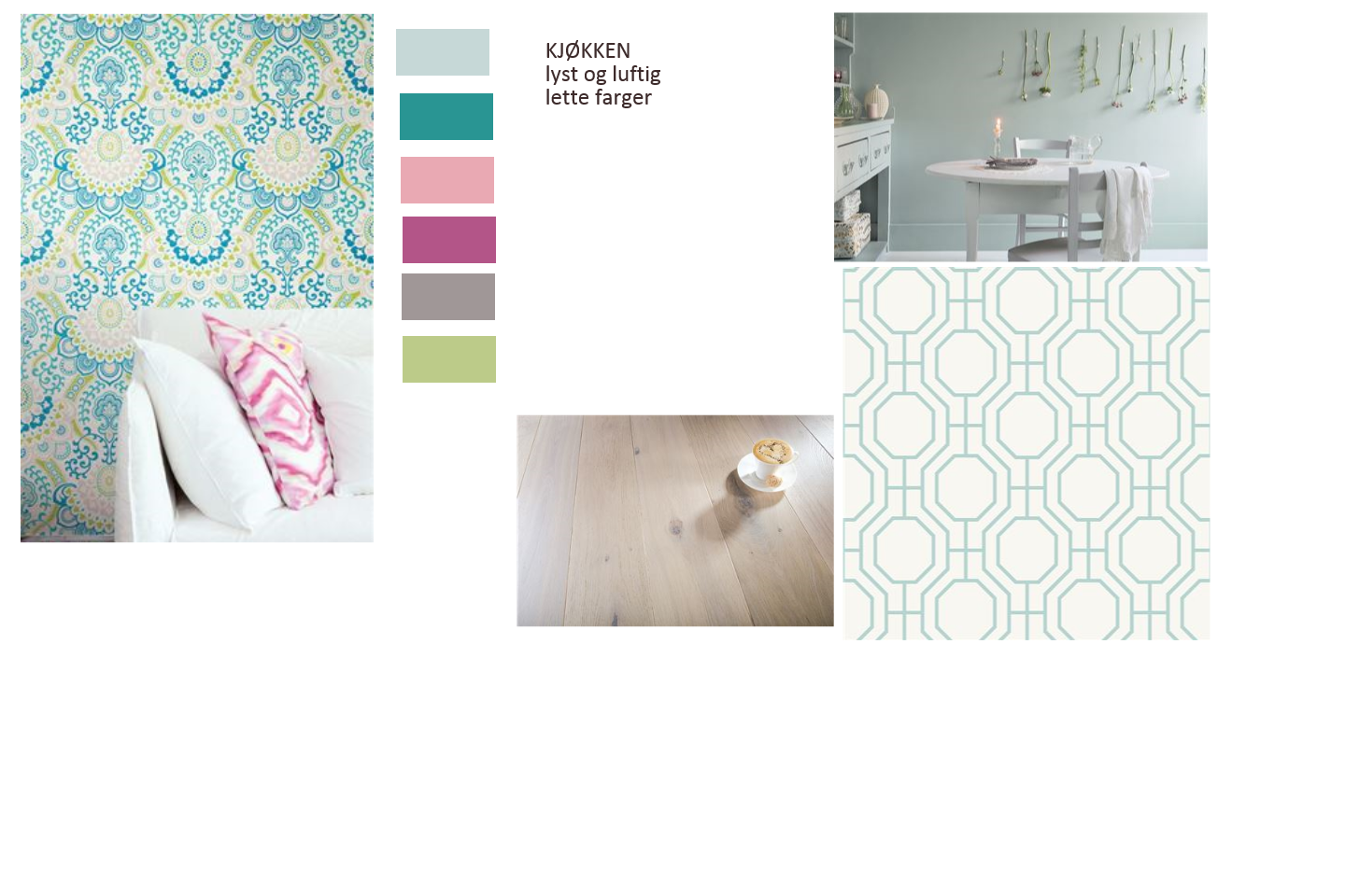 Lyst og lett moodboard