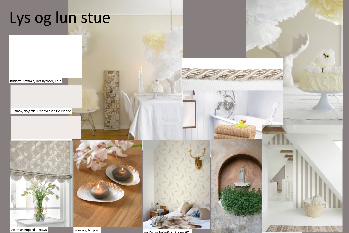 Lyst og lunt moodboard