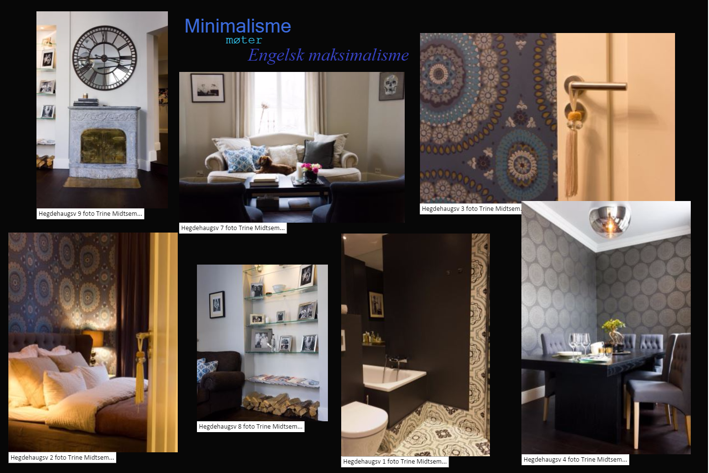 Minimalisme møter engelsk maksimalisme moodboard