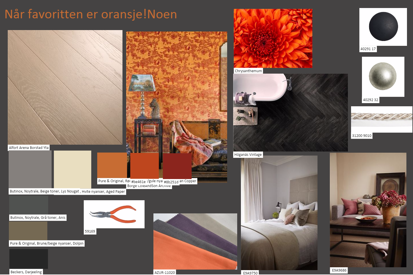 Når favoritten er oransje moodboard