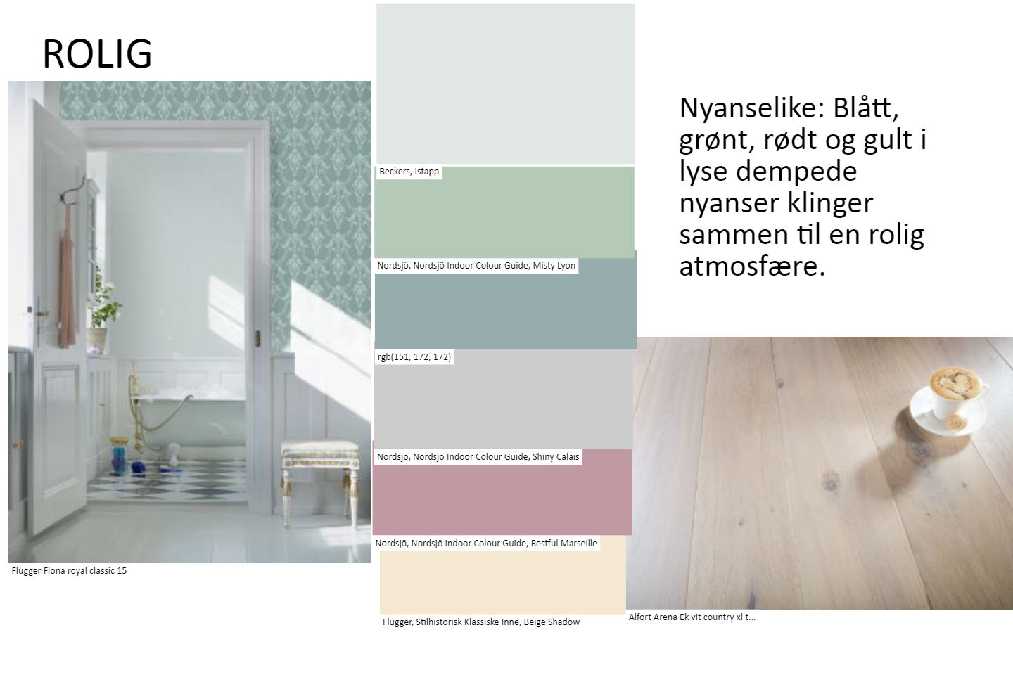 ROLIG Start på dagen moodboard