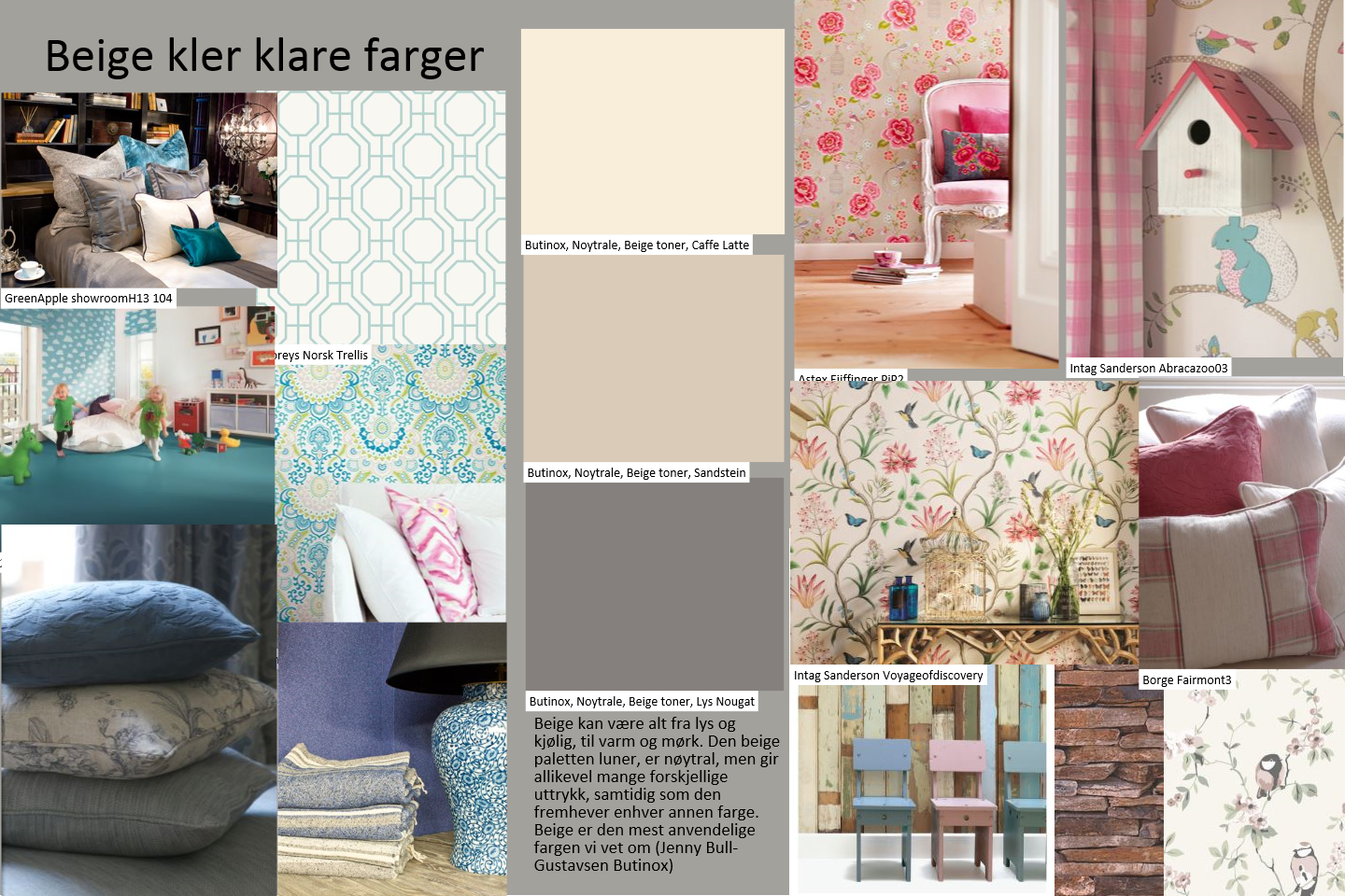 beige er anvendelig moodboard